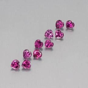 3,49 ct natürliche roter Rhodolith-Edelsteine, Herzform, VS