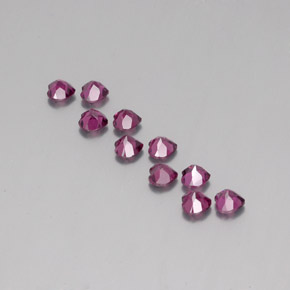 3,22 ct natürliche roter Rhodolith-Edelsteine, Herzform, VS