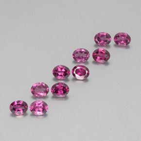 3,98 ct natürliche roter Rhodolith-Edelsteine, Oval Schliff, VS
