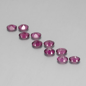 3,98 ct natürliche roter Rhodolith-Edelsteine, Oval Schliff, VS