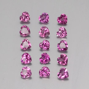 3,54 ct natürliche purpurfarbener Rhodolith-Edelsteine, Herzform, VVS-VS