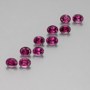 4,65 ct natürliche roter Rhodolith-Edelsteine, Oval Schliff, VS