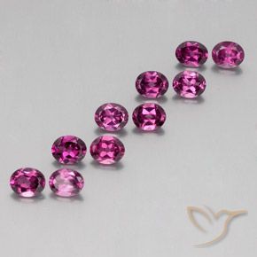 4.73 ct natürliche Himbeerrot Rhodolith-Granat-Edelsteine, Oval, VS