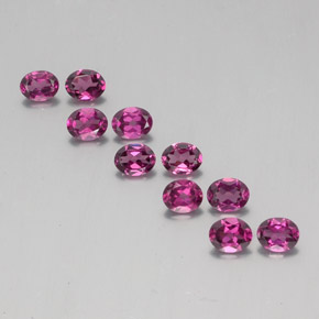 3,93 ct natürliche roter Rhodolith-Edelsteine, Oval Schliff, VS