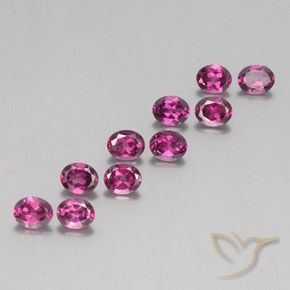 4.33 ct natürliche Mittelviolett Rhodolith-Granat-Edelsteine, Oval, VS