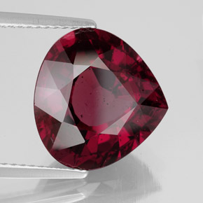 8,50 ctw natürlicher roter Rhodolith, Birnenform, VS-SI