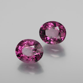 2,90 ct natürliche roter Rhodolith-Edelsteine, Oval Schliff, VVS-VS