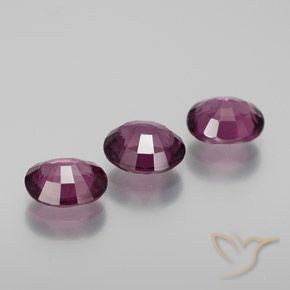 2.93 ct natürliche rötlich-lila Rhodolith-Granat-Edelsteine, Oval, VS
