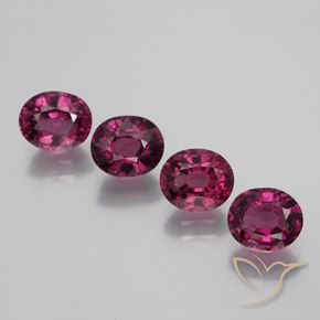 4.72 ct natürliche Himbeerrot Rhodolith-Granat-Edelsteine, Oval, VVS-VS