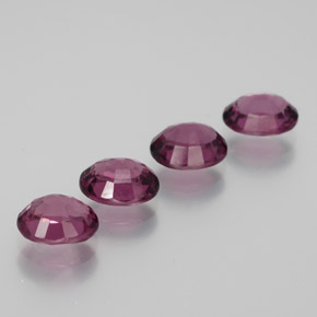 4,08 ct natürliche purpurfarbener Rhodolith-Edelsteine, Oval Schliff, VVS-VS