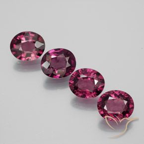 4.07 ct natürliche Himbeerrot Rhodolith-Granat-Edelsteine, Oval, VVS-VS