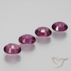 3,87 ct natürliche purpurfarbener Rhodolith-Edelsteine, Oval Schliff, VVS-VS