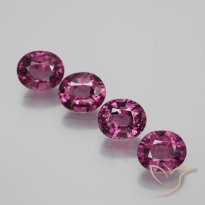 4,73 ct natürliche purpurfarbener Rhodolith-Edelsteine, Oval Schliff, VVS-VS