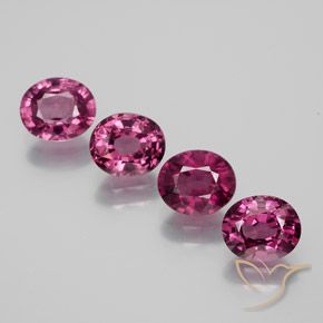 3.58 ct natürliche Himbeerrot Rhodolith-Granat-Edelsteine, Oval, VS