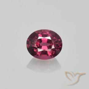 1.36ct Natürlicher Himbeerrot Rhodolith-Granat, Oval, VS