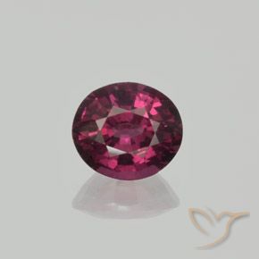 1.70ct Natürlicher dunkellila Rhodolith-Granat, Oval, VS