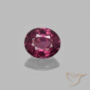 1.29ct Natürlicher rötlich-lila Rhodolith-Granat, Oval, VS