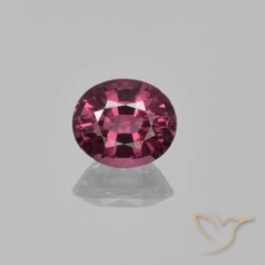 1.37ct Natürlicher tieflila Rhodolith-Granat, Oval, VS