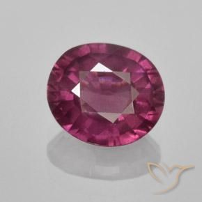 1,60 ctw natürlicher purpurfarbener Rhodolith, Oval Schliff, VS