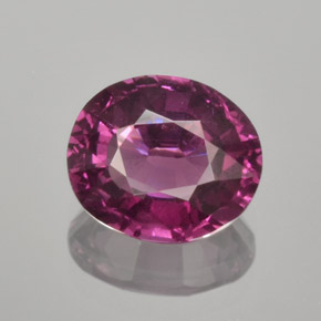 1,54 ctw natürlicher purpurfarbener Rhodolith, Oval Schliff, VS