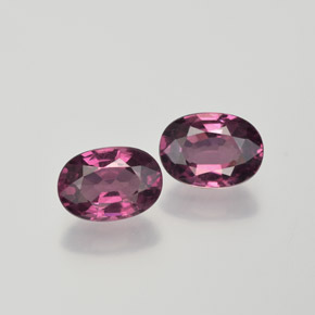 2,12 ct natürliche purpurfarbener Rhodolith-Edelsteine, Oval Schliff, VS