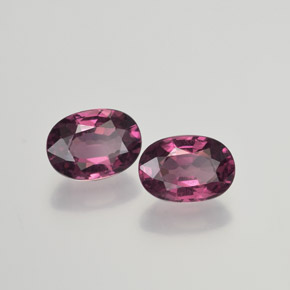 2,12 ct natürliche purpurfarbener Rhodolith-Edelsteine, Oval Schliff, VS