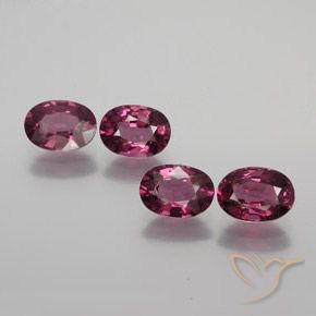 3.51 ct natürliche Mittelrot Rhodolith-Granat-Edelsteine, Oval, VS