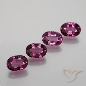 4.46ctw Natürlicher tieflila Rhodolith-Granat, Oval, VVS-VS