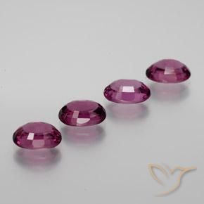 4.46 ct natürliche tieflila Rhodolith-Granat-Edelsteine, Oval, VVS-VS