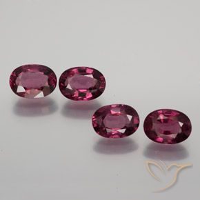 4.45 ct natürliche Lila Rot Rhodolith-Granat-Edelsteine, Oval, VS