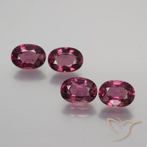 4.49 ct natürliche dunkellila Rhodolith-Granat-Edelsteine, Oval, VVS-VS