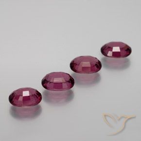 4.49 ct natürliche dunkellila Rhodolith-Granat-Edelsteine, Oval, VVS-VS
