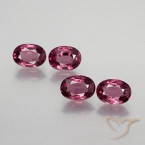 3.80 ct natürliche Mittelviolett Rhodolith-Granat-Edelsteine, Oval, VS