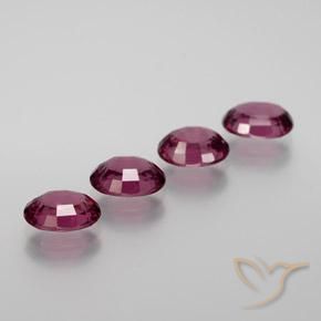 3.80 ct natürliche Mittelviolett Rhodolith-Granat-Edelsteine, Oval, VS