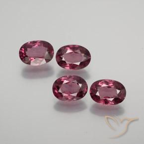 4.11 ct natürliche rötlich-lila Rhodolith-Granat-Edelsteine, Oval, VS