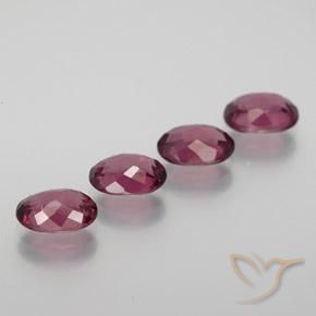 4.11 ct natürliche rötlich-lila Rhodolith-Granat-Edelsteine, Oval, VS