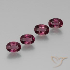 4.11ctw Natürlicher Himbeerrot Rhodolith-Granat, Oval, VS
