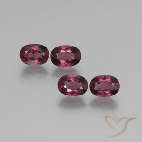 4.11 ct natürliche Himbeerrot Rhodolith-Granat-Edelsteine, Oval, VS