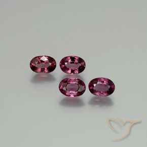 3.84 ct natürliche Mittel-Dunkelviolett Rhodolith-Granat-Edelsteine, Oval, VS
