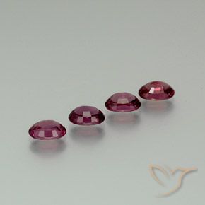 3.84 ct natürliche Mittel-Dunkelviolett Rhodolith-Granat-Edelsteine, Oval, VS