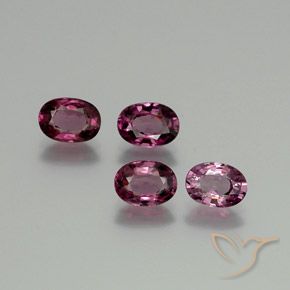 3.99 ct natürliche Mittel-Dunkelviolett Rhodolith-Granat-Edelsteine, Oval, VVS-VS