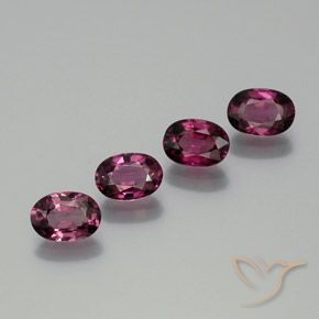 3.90ctw Natürlicher Himbeerrot Rhodolith-Granat, Oval, VVS-VS