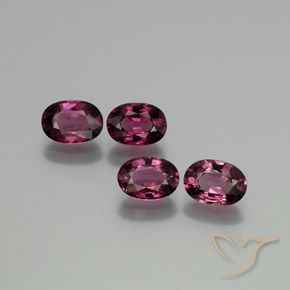 3.90 ct natürliche Himbeerrot Rhodolith-Granat-Edelsteine, Oval, VVS-VS