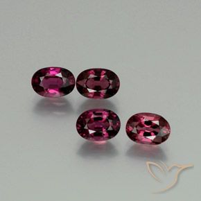 4.59 ct natürliche Helles Lila Rhodolith-Granat-Edelsteine, Oval, VVS-VS