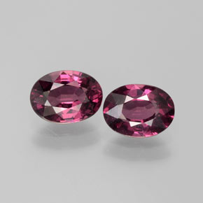 1,98 ct natürliche purpurfarbener Rhodolith-Edelsteine, Oval Schliff, VS