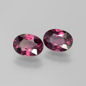 1,98 ct natürliche purpurfarbener Rhodolith-Edelsteine, Oval Schliff, VS