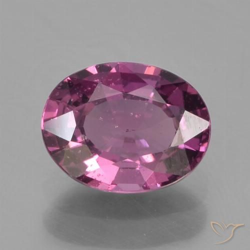 1.18ct Natürlicher Himbeerrot Rhodolith-Granat, Oval, VS