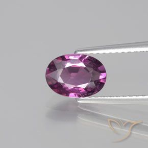 1.38ct Natürlicher Mittelviolett Rhodolith-Granat, Oval, VS