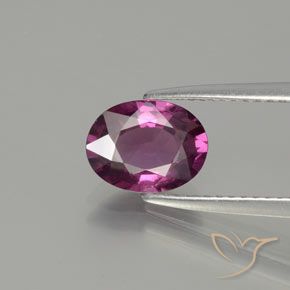 1.65ct Natürlicher tieflila Rhodolith-Granat, Oval, VS