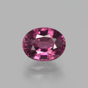 1,62 ctw natürlicher purpurfarbener Rhodolith, Oval Schliff, VS-SI